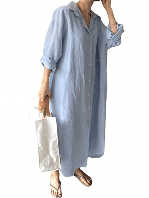 Themodestdiary maxi dress shirt