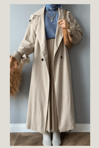 fall 2025 modest fashion trench coat